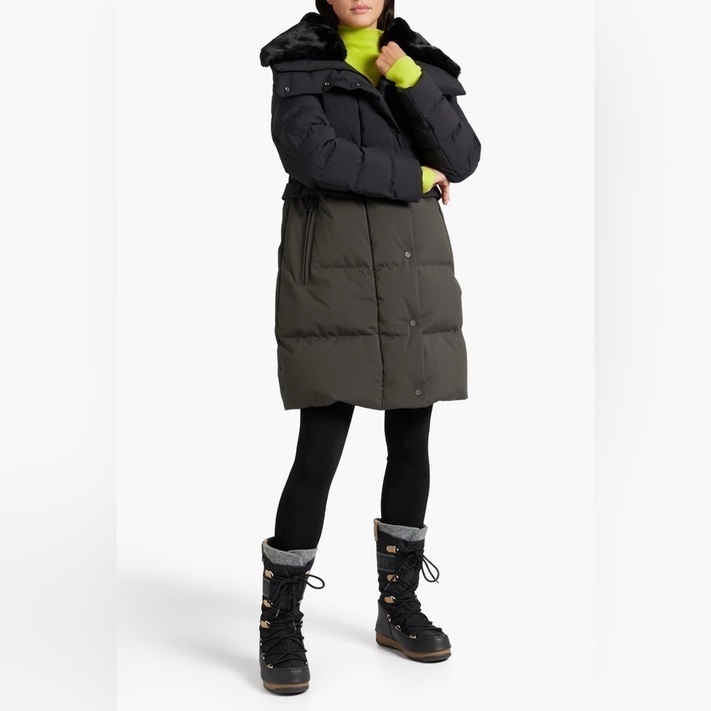 NWT Fusalp Marilou Faux Fur Trim Quilted Shell Jacket Coat Puffer Duck Down 42
